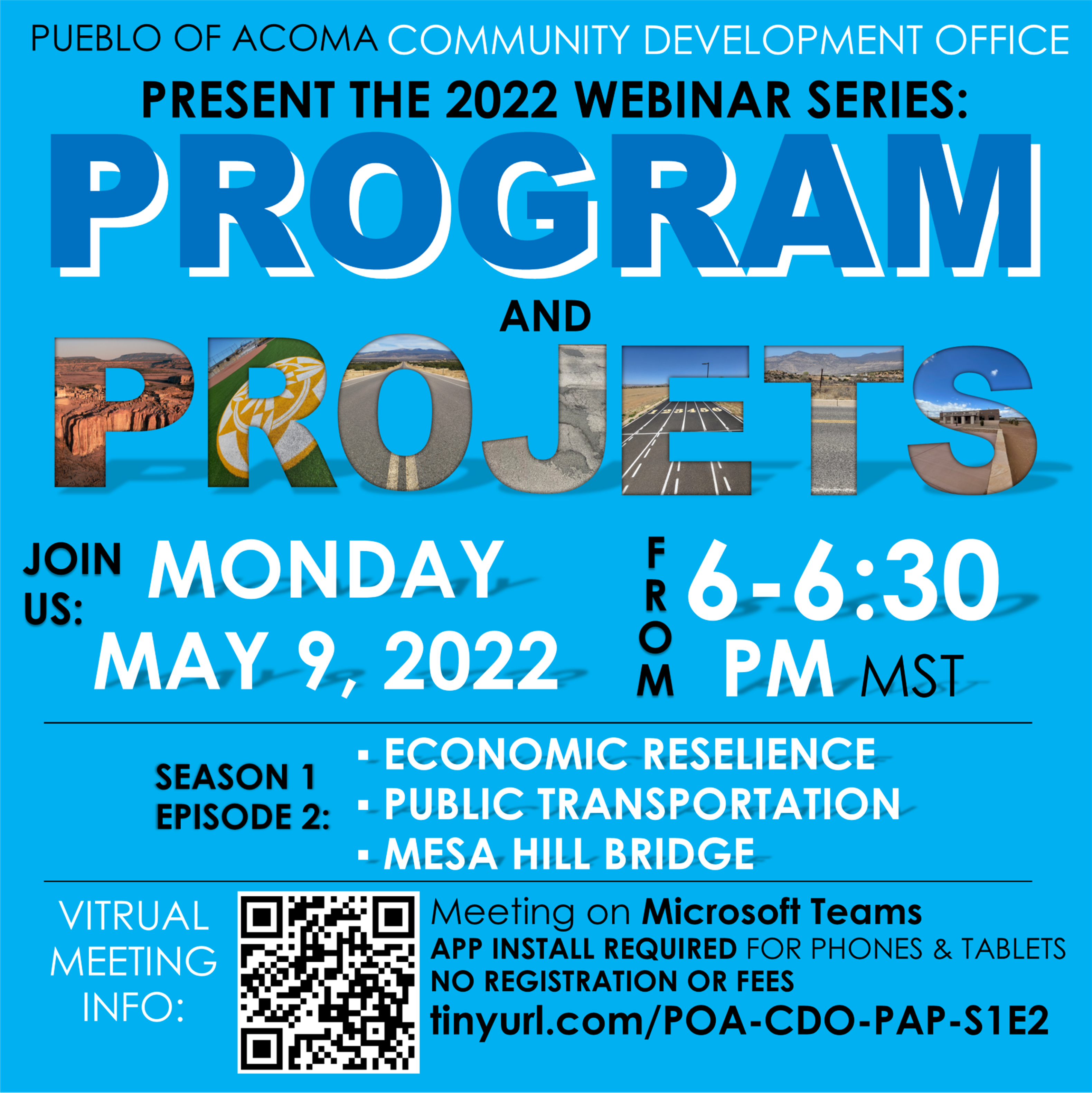 May 9, 2022 - Community Development Office 2022 Webinar Series: Program and Projects @ Microsoft Teams
